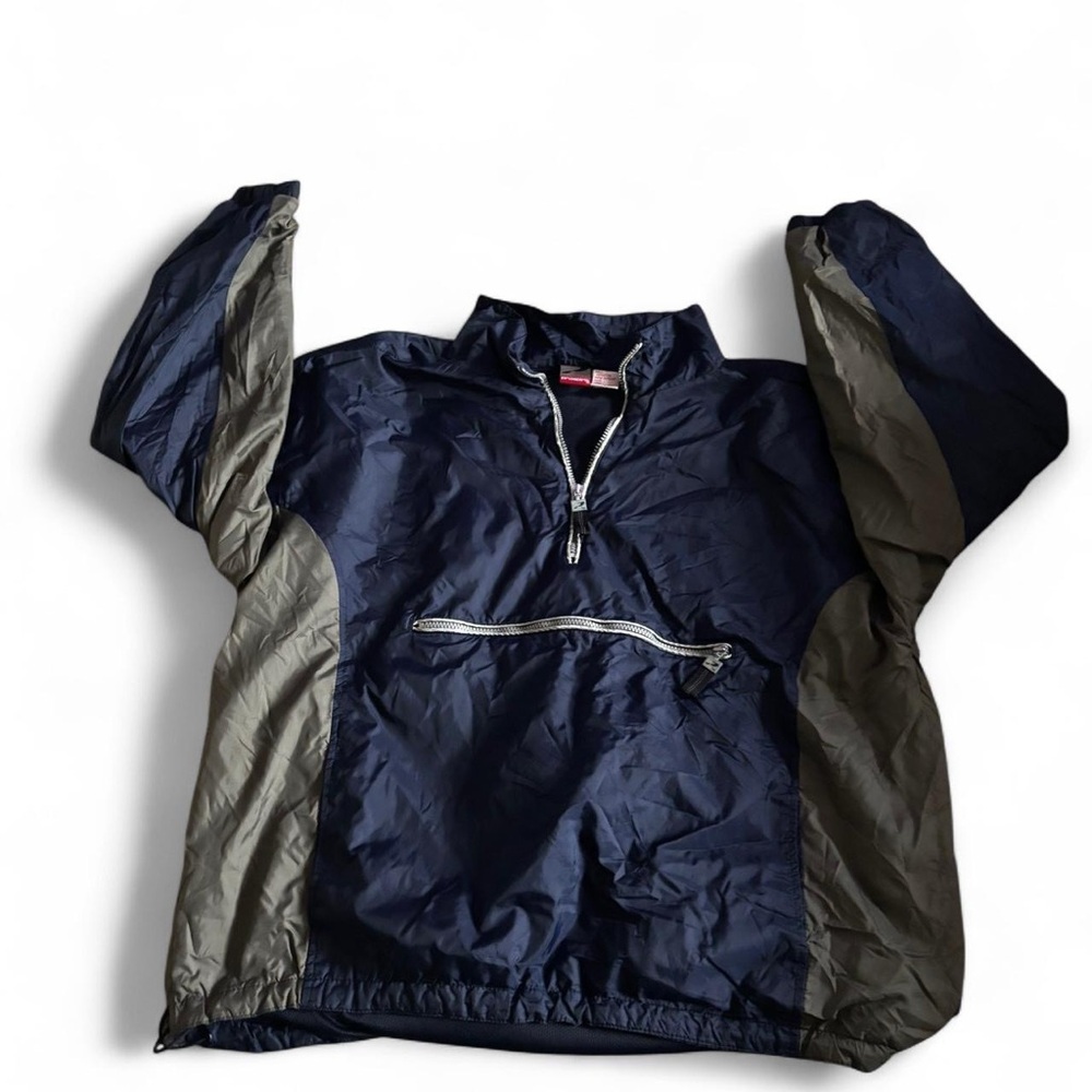 Vintage Navy and grey 1/4 zip windbreaker #windbreaker #vintage #surfer #90s